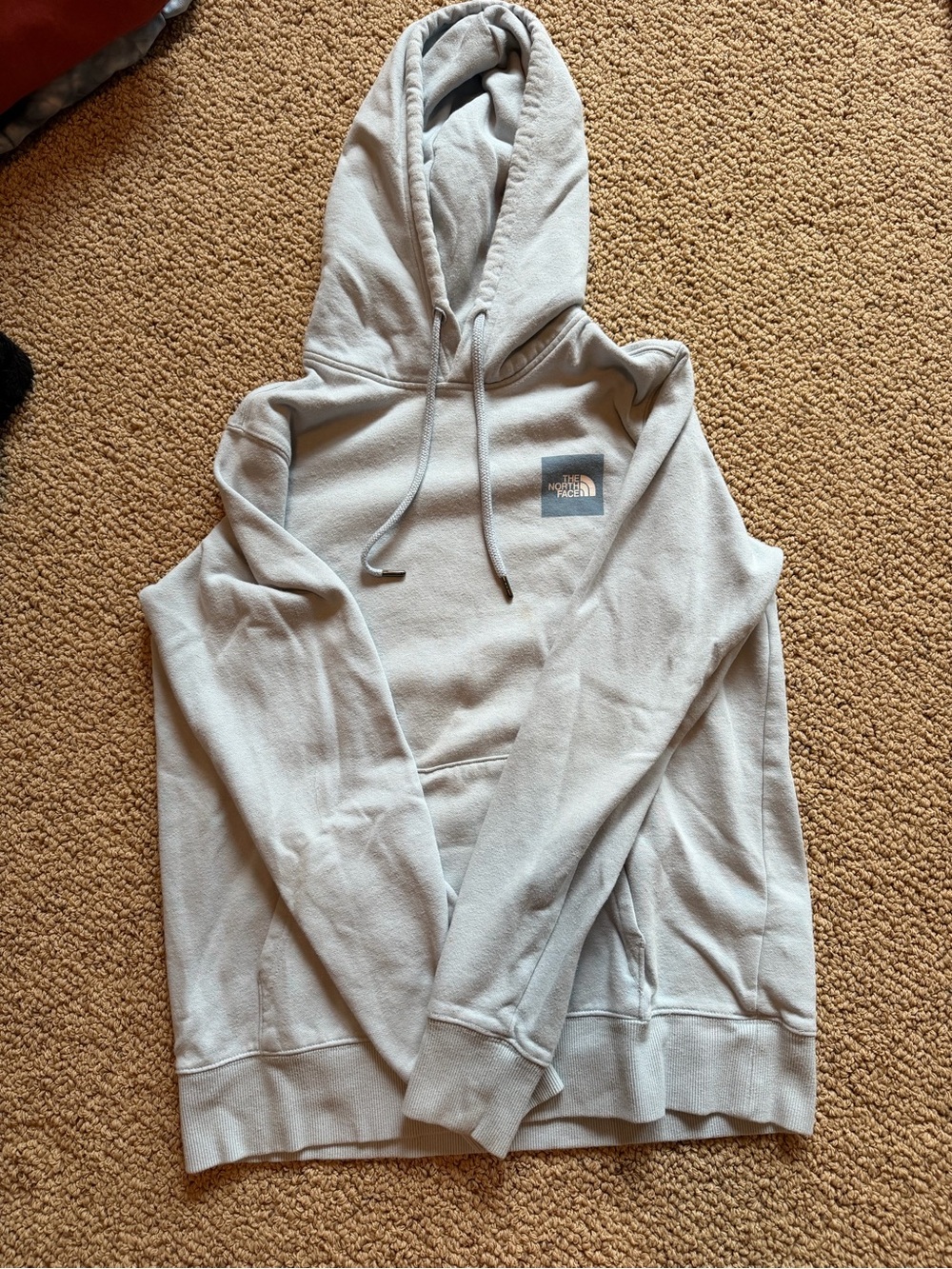 The North Face Women's Light Blue Hoodie with Logo